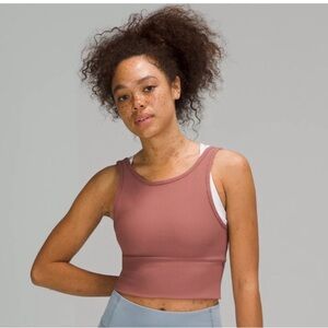 Lululemon Power Pivot Tank Ribbed Mauve